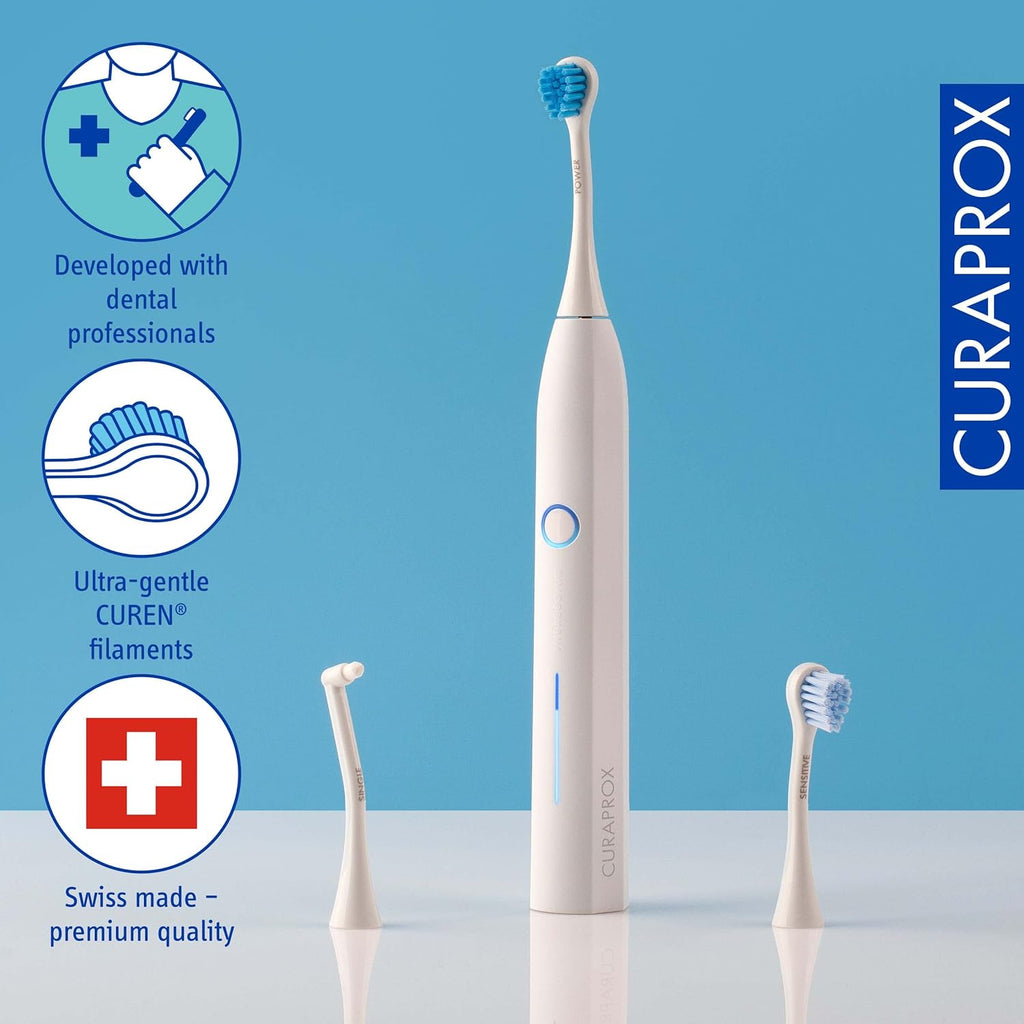 Electric Hydrosonic Toothbrush with 3 Brush Heads and Travel Case O943