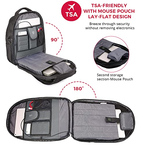 Large Backpack with USB Charging Port and RFID Protection X907