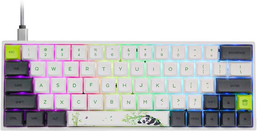 Hot Swappable Bluetooth 5.1 Wireless/Wired RGB Backlit Mechanical Keyboard H6067