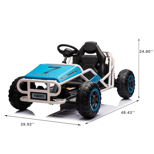 Blue Electric Go Kart with Metal Frame H21094