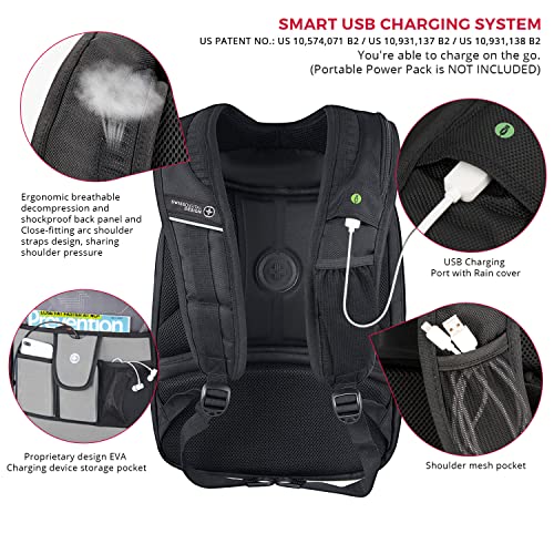 Large Backpack with USB Charging Port and RFID Protection X907