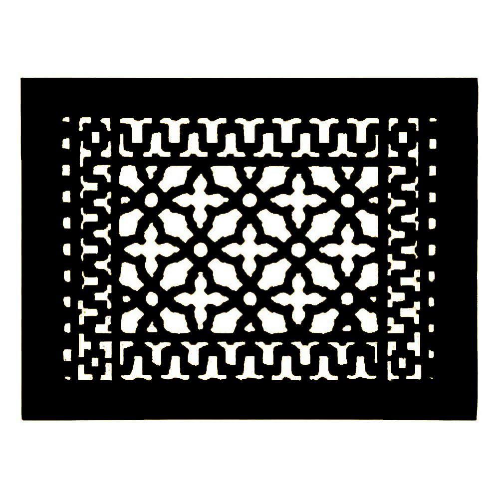 Black 10-in x 14-in Cast Iron Floor Register E201438