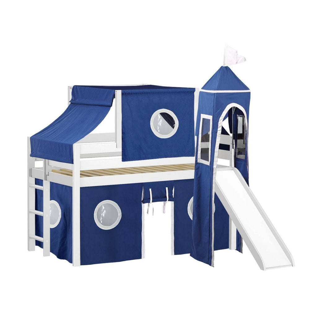 Twin Bed with Slide and Tent L702140