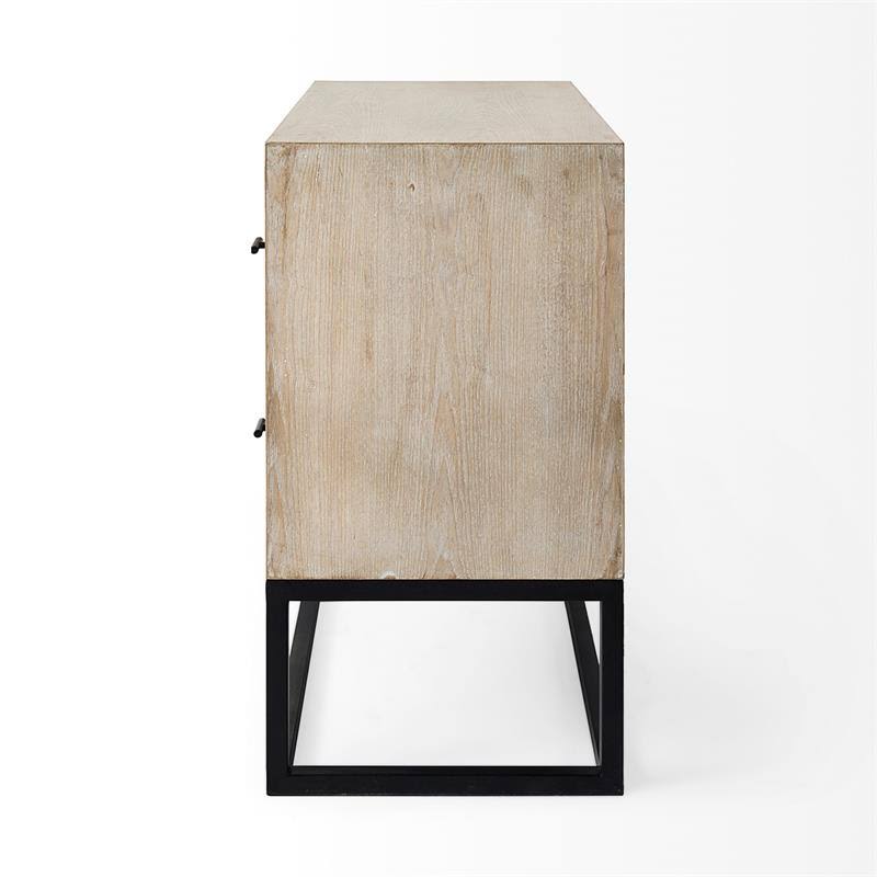 Beige Wooden 2 Drawer Accent Cabinet V727