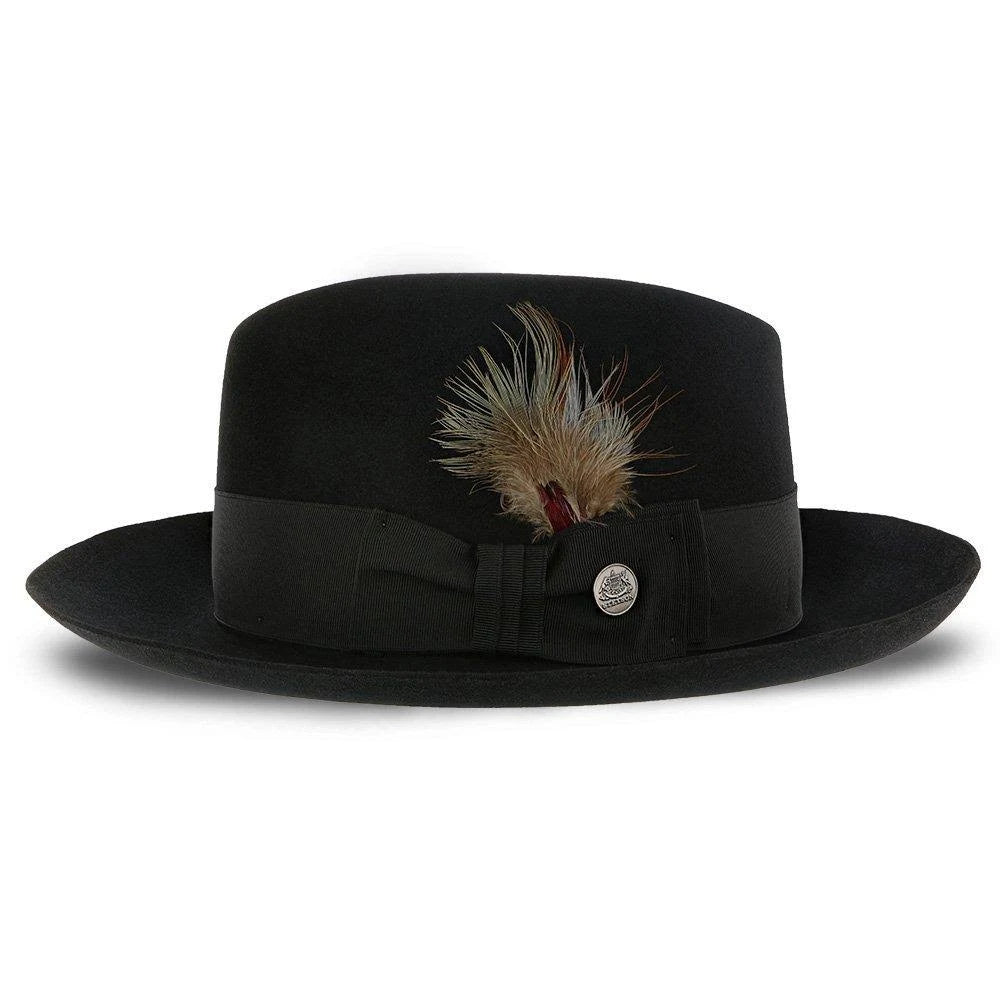 Beaver Fur Felt Fedora Hat Size 7 1/4 Caribou R503