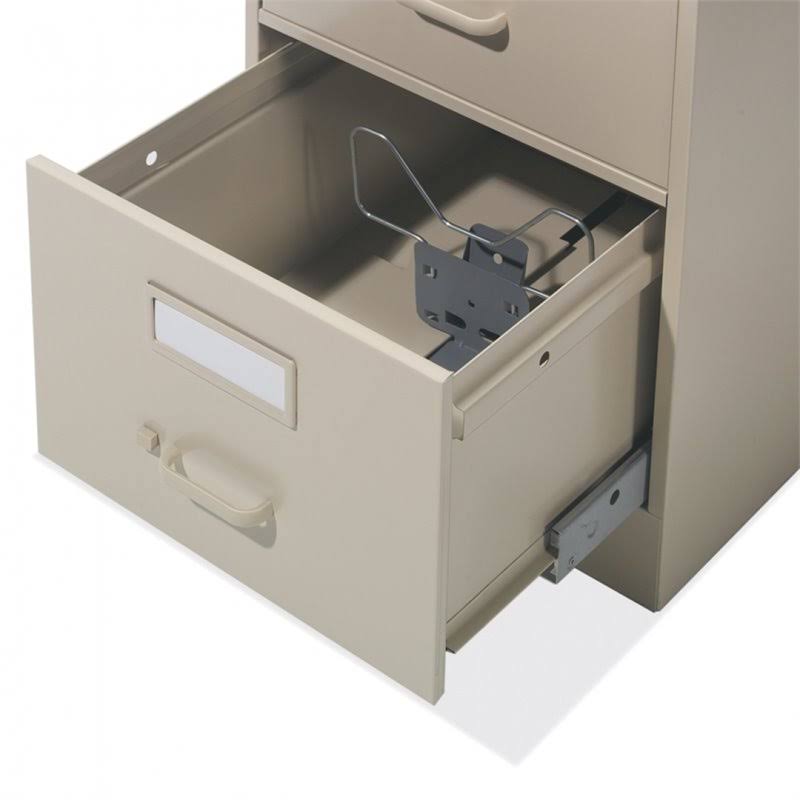 2 Drawer Legal Size Low Profile Metal File Cabinet Black N589