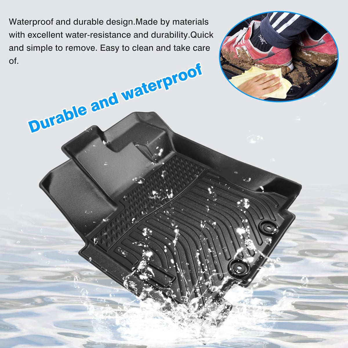 All Weather Floor Mat 2 Row Liner Set TPO M7700