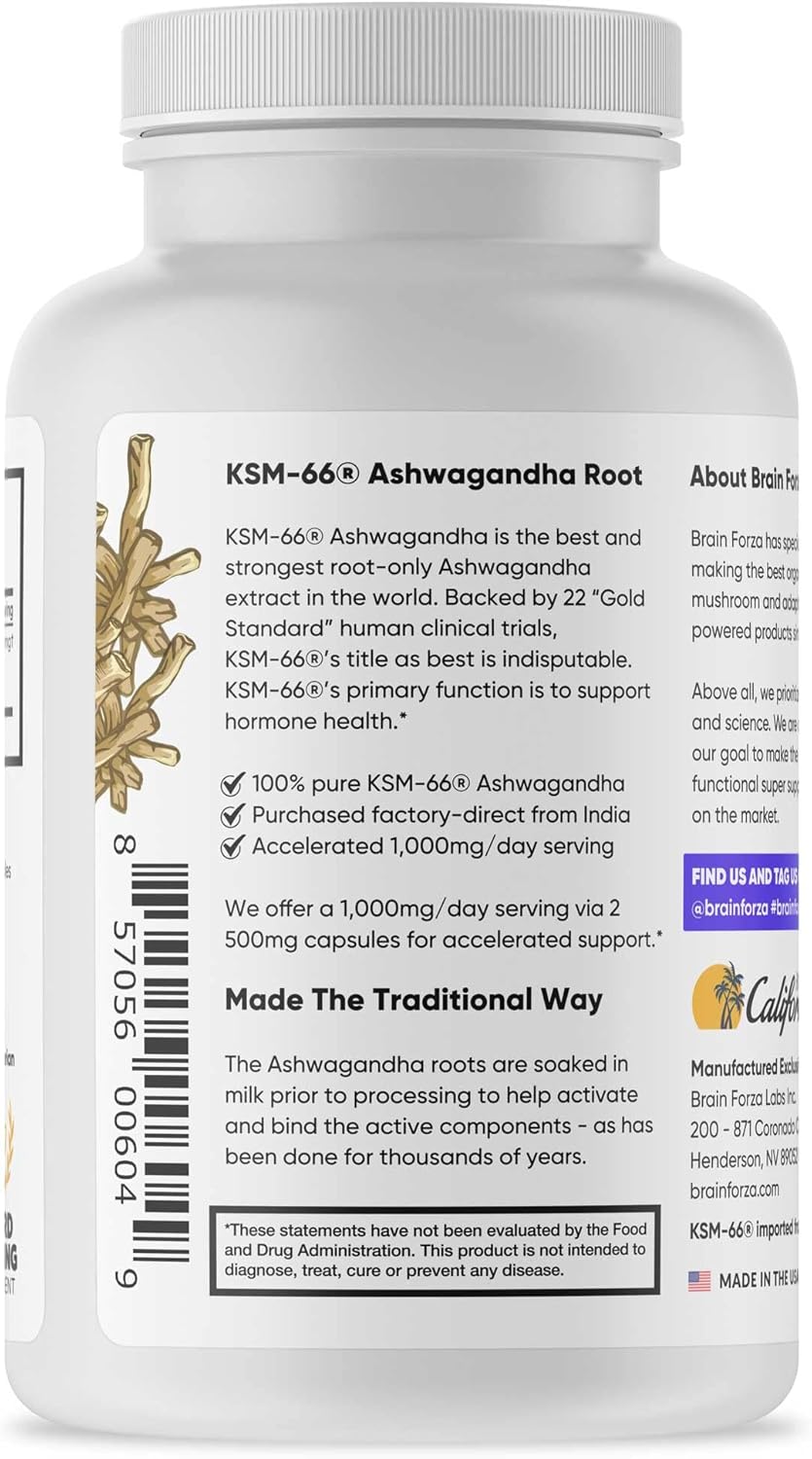 Organic Ashwagandha Root Extract, 1,000mg, 90 Capsules K872071