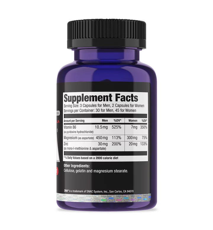 90 Capsules ZMA Vitamin & Mineral G2204