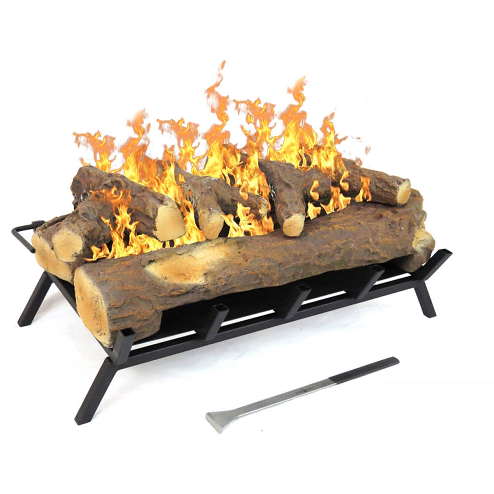 24 in. Ethanol Fireplace Log Set with Burner Insert R8442