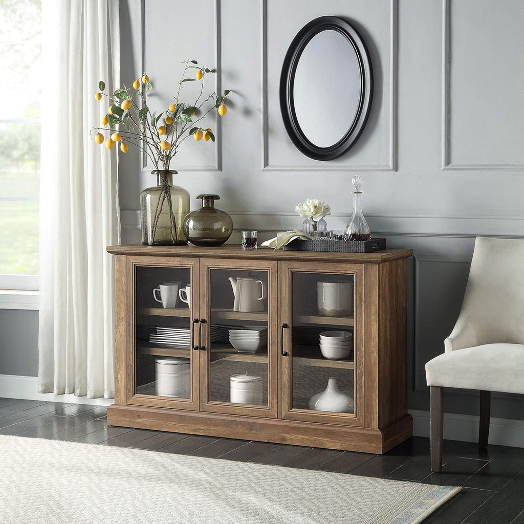 Stone Grey Wood Sideboard Buffet with Storage Cabinet H9239