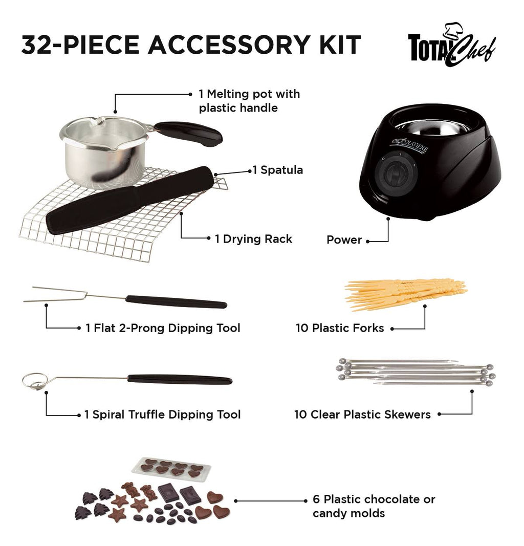 Black Chocolatiere Mini Fondue Pot and Candy-Maker Z3431