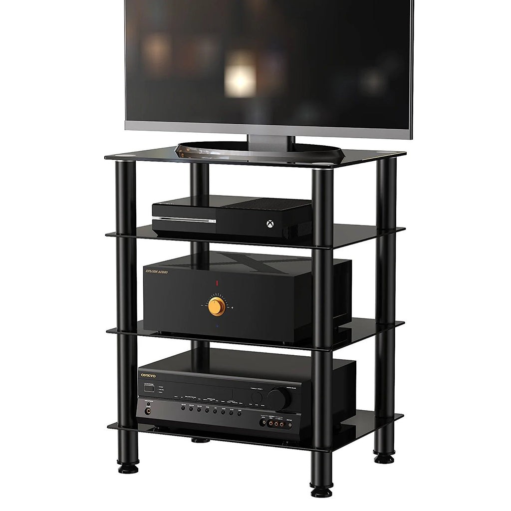 4-tier Glass Media TV Stand E762956