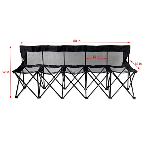 Portable Sports Bench with Mesh Seat and Back Z987275