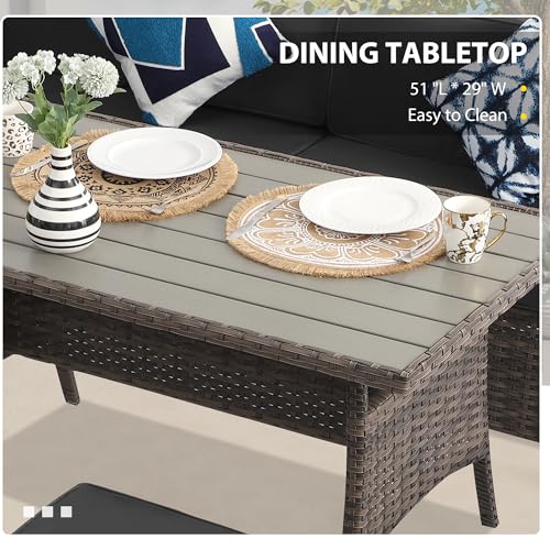 7 Piece PE Wicker Patio Dining Set P4241