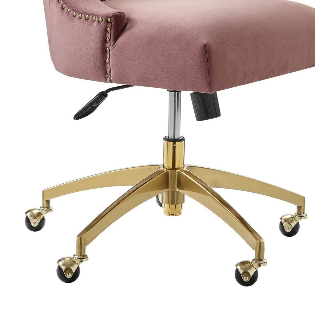 Gold Dusty Rose Performance Velvet Office Chair I854778