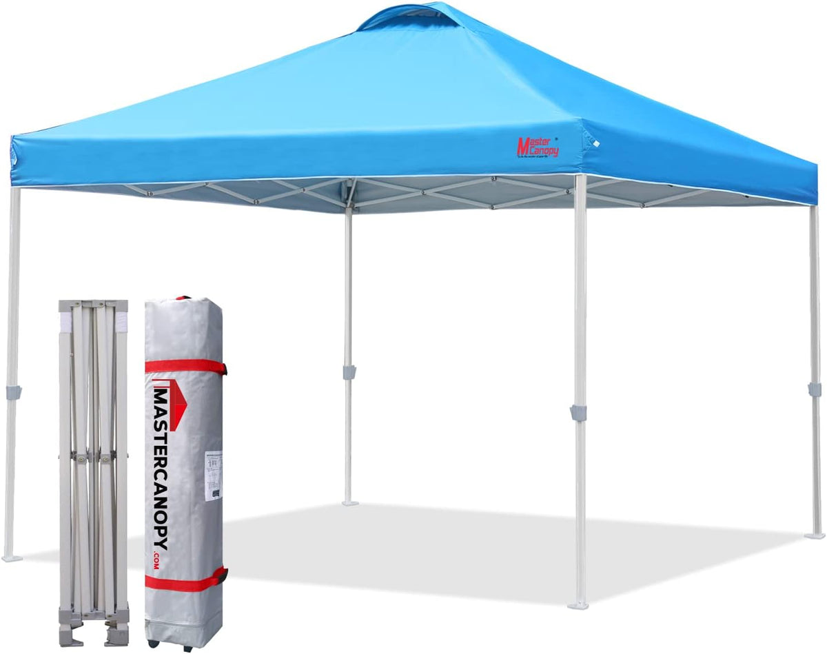 10x10 White Pop-up Canopy Tent with Roller Bag U58993