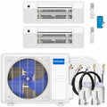 24,000 BTU 2 Zone Ceiling Cassette Ductless Air Conditioner and Heat Pump A24673