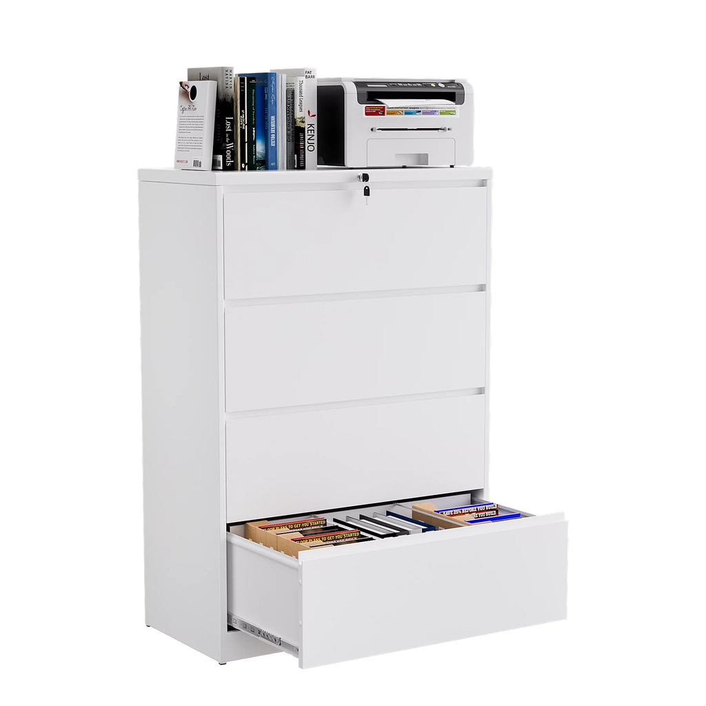 4 Drawer Metal File Cabinet with Lock F466