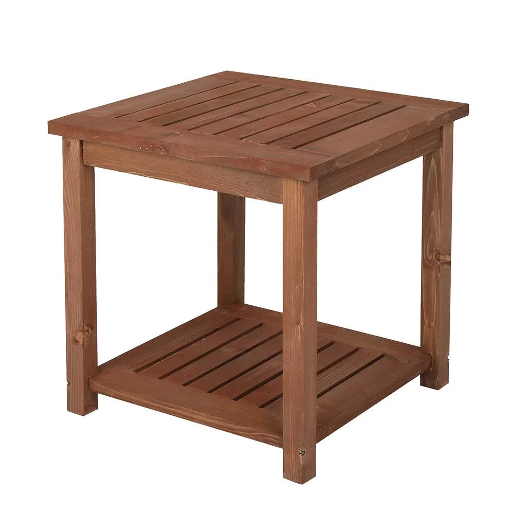 18 in Wooden Square Side Table Q6780