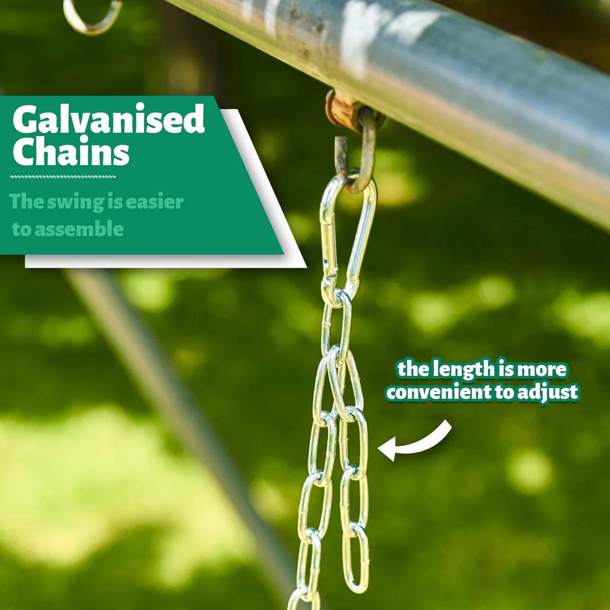 Green Heavy Duty Swing Set with Climbing Ropes and Platforms C413642