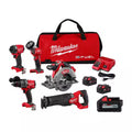 18-Volt Lithium-Ion Brushless Cordless Combo Kit (5-Tool) with Batteries, Charger Tool Bag W54383