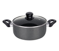 24cm Non Stick Induction Casserole Pot with Glass Lid O849
