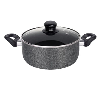 24cm Non Stick Induction Casserole Pot with Glass Lid O849