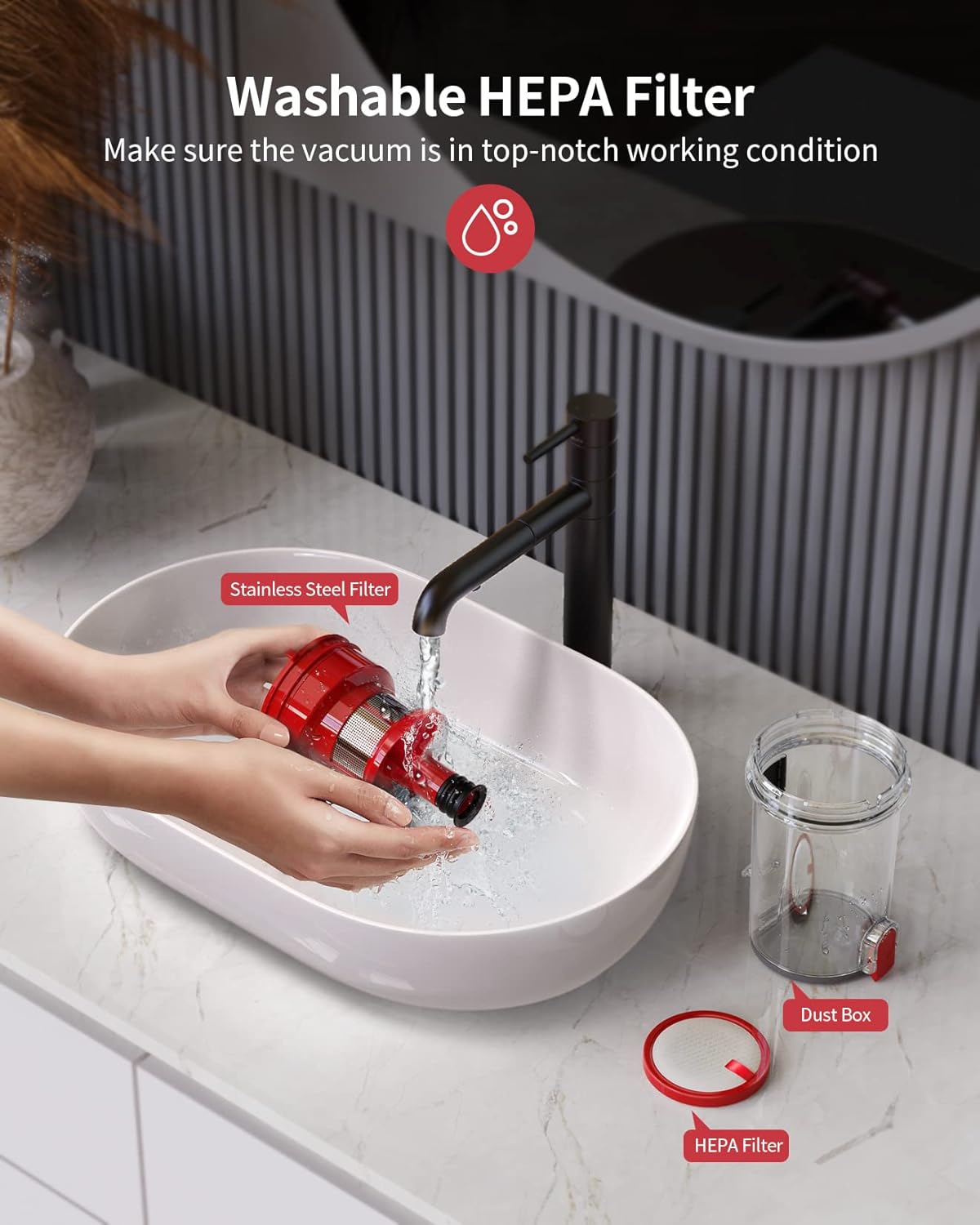 Cordless Stick Vacuum Cleaner with Detachable Battery X98088