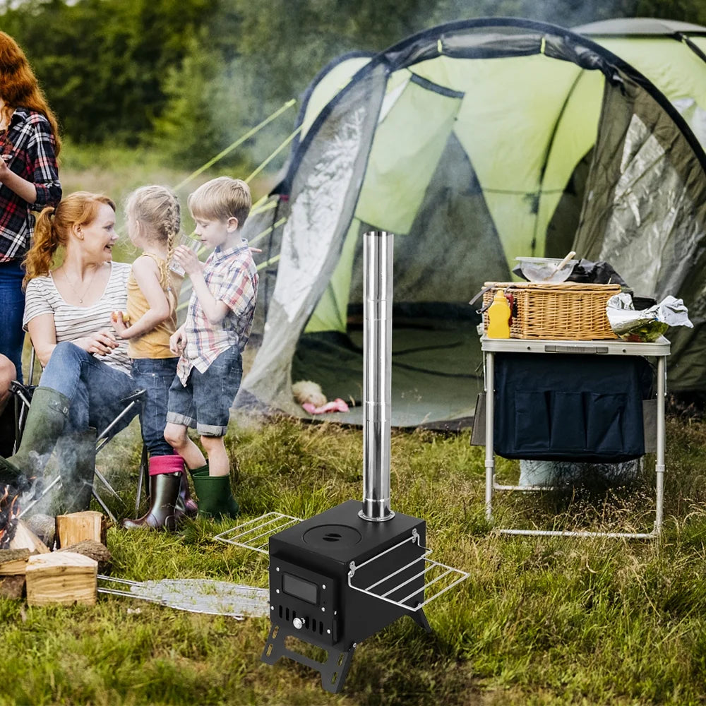 Stainless Steel Foldable Camping Wood Burning Stove X349754