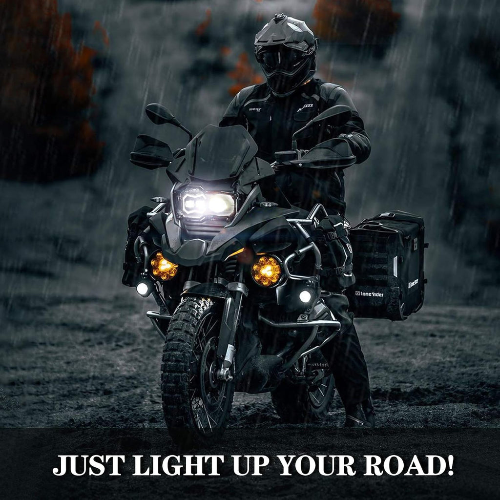 LED Headlight Assembly with Angel Eyes DRL High/Low Beam P968