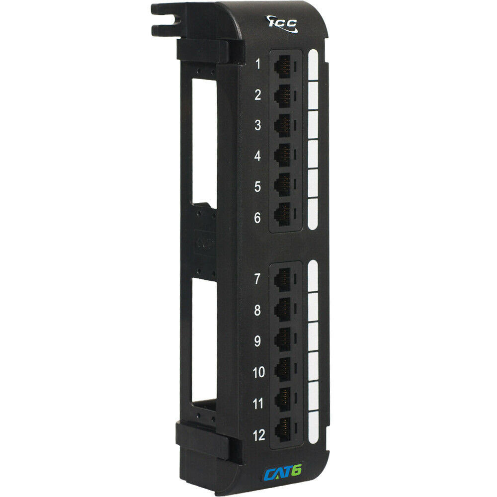 12-Port Cat 6 Vertical Patch Panel T554