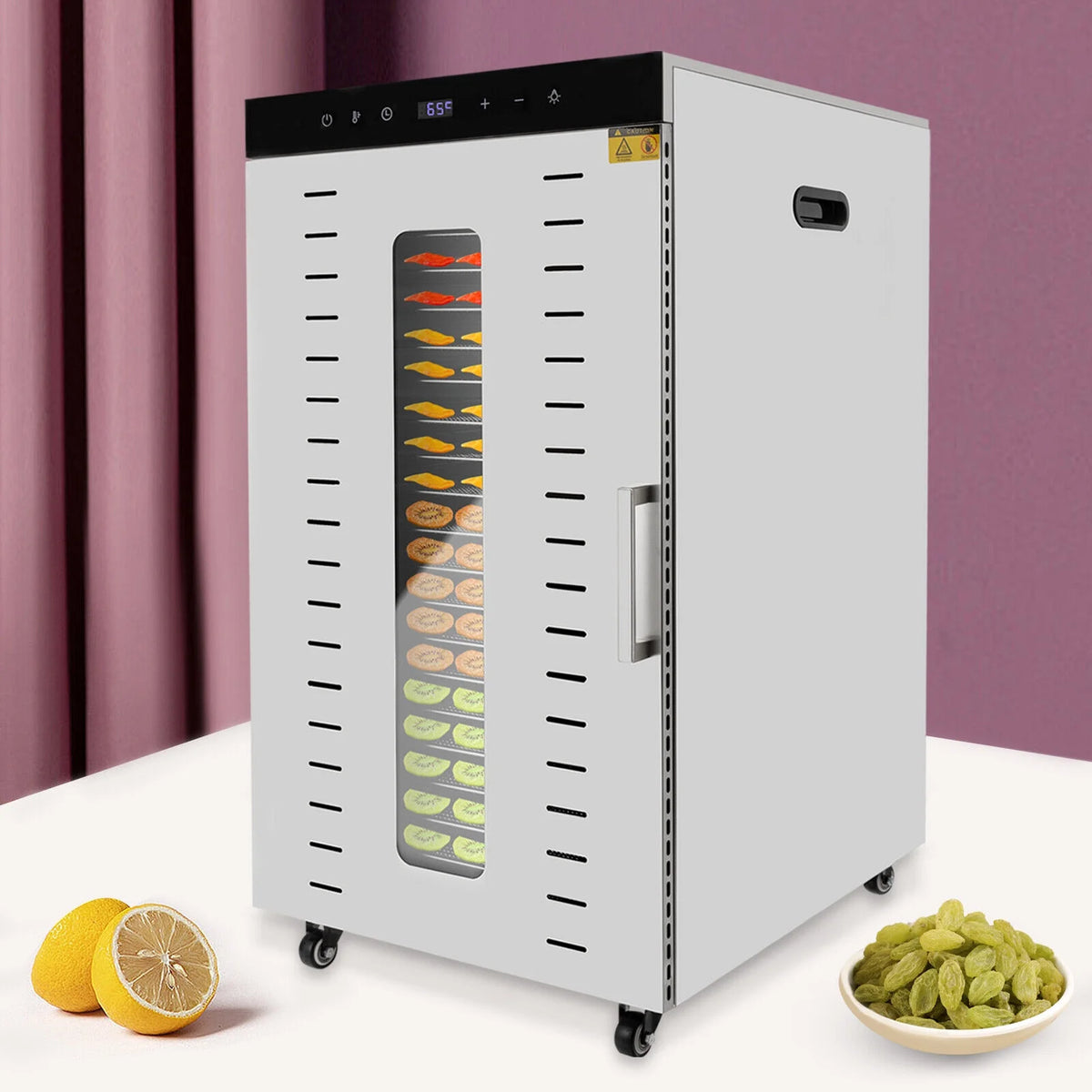 1700W Multi-Tier Electric Food Dehydrator with 20 Stainless Steel Trays T450