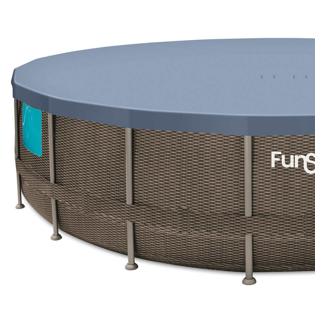 18 ft Crystal Vue Oasis Designer Pool, Round Above Ground Frame Swimming Pool K951989