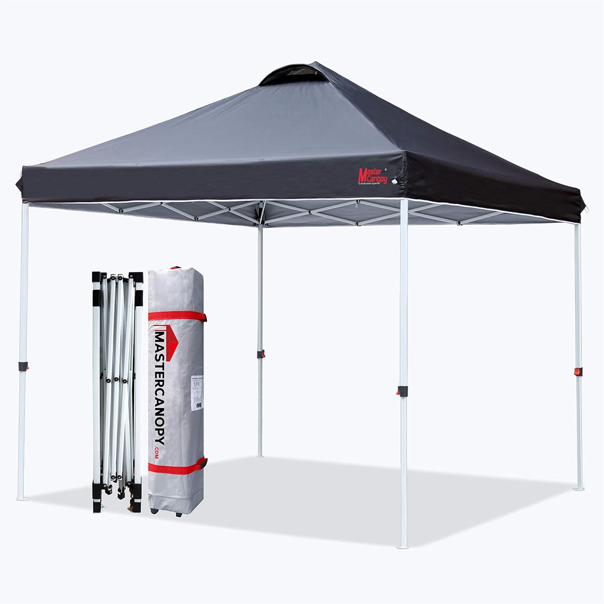 10x10 White Pop-up Canopy Tent with Roller Bag U58993