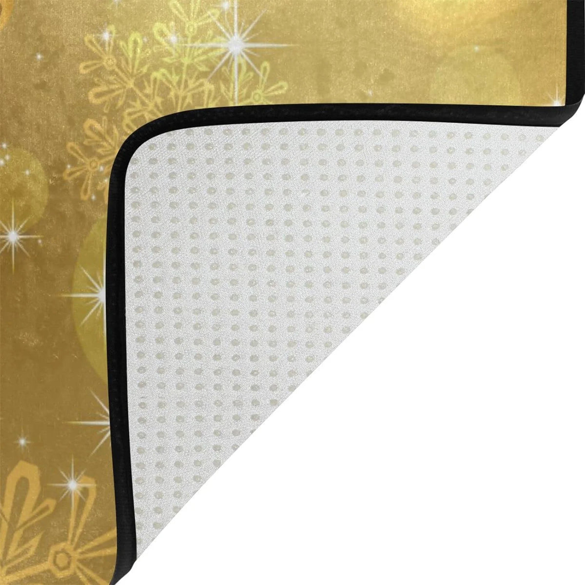 Golden Christmas Bell Non-Slip Area Rug, 36"×24" N5199