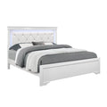 Metallic White King Bed with LED Light E52045
