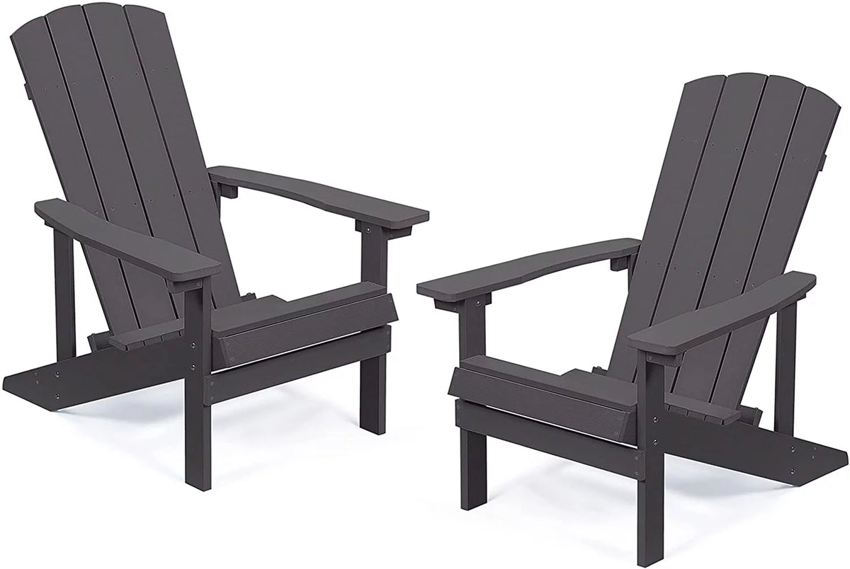 2 Pcs Weather Resistant HIPS Adirondack Chair E926282