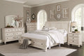 King 5pc Bedroom Set Platform Bed Dresser Mirror Chest Nightstand White R582837