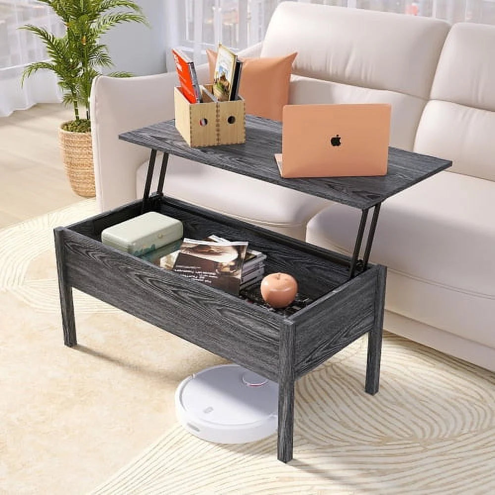Dark Grey Oak Lift-Top Coffee Table with Storage A73838