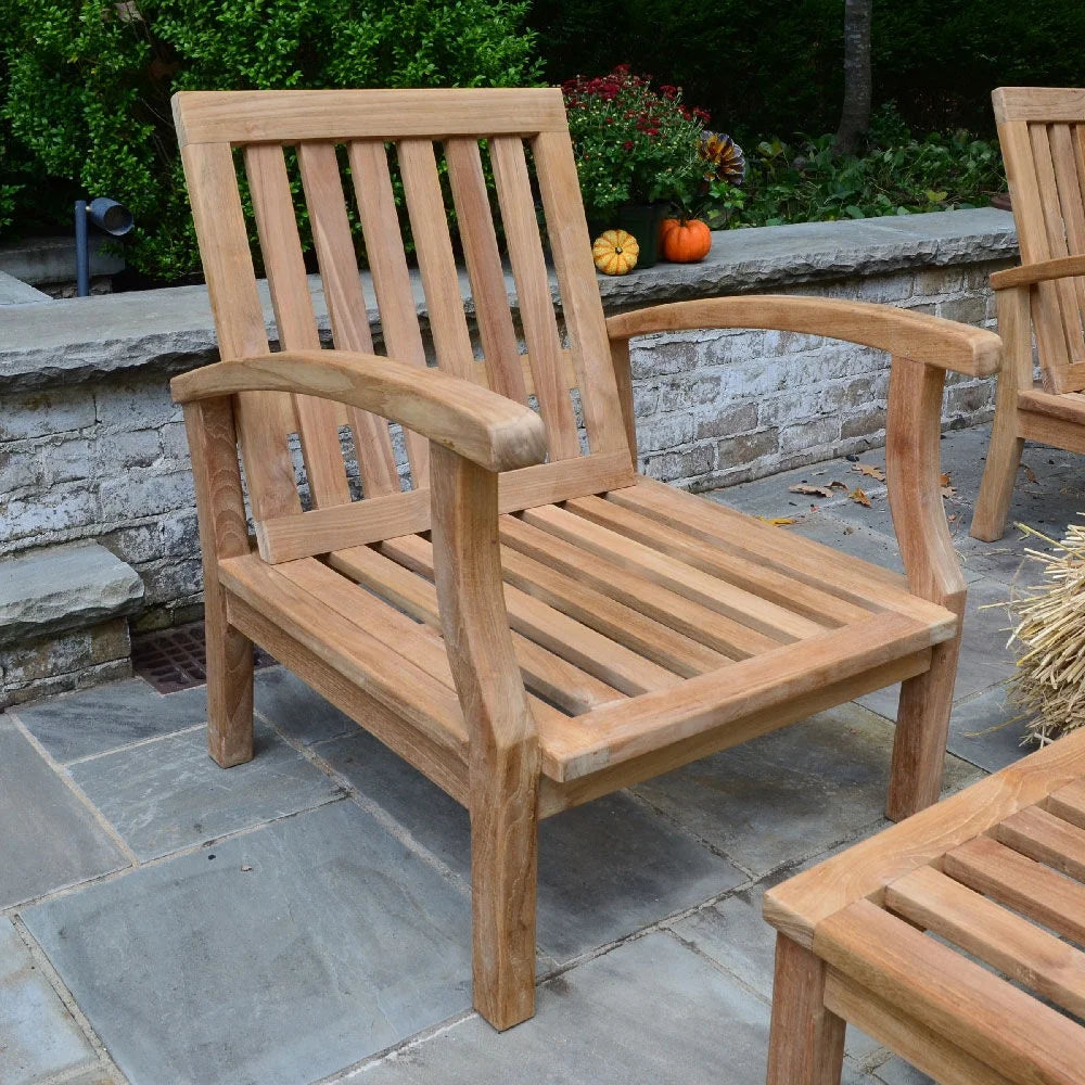 Teak Lounge Chair with Footstool N1302