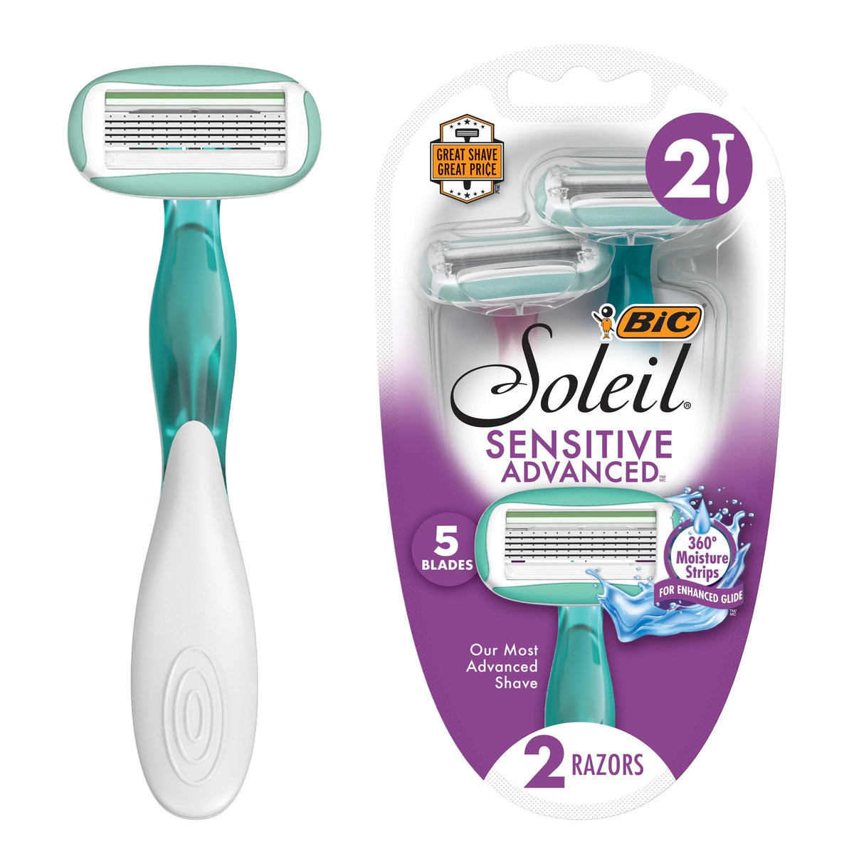 Women's Disposable Razors 5 Blades 2 Count V8111