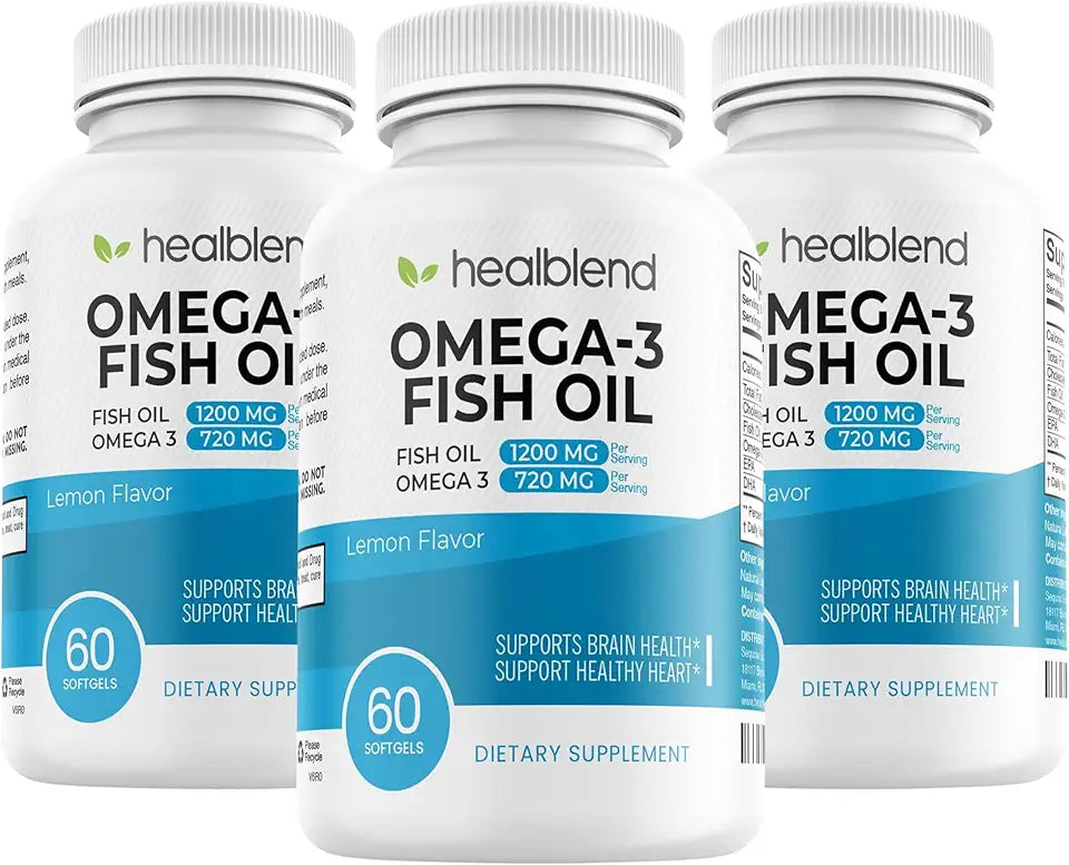 Lemon Flavor 180 Soft Gels Omega 3 Fish Oil W59679