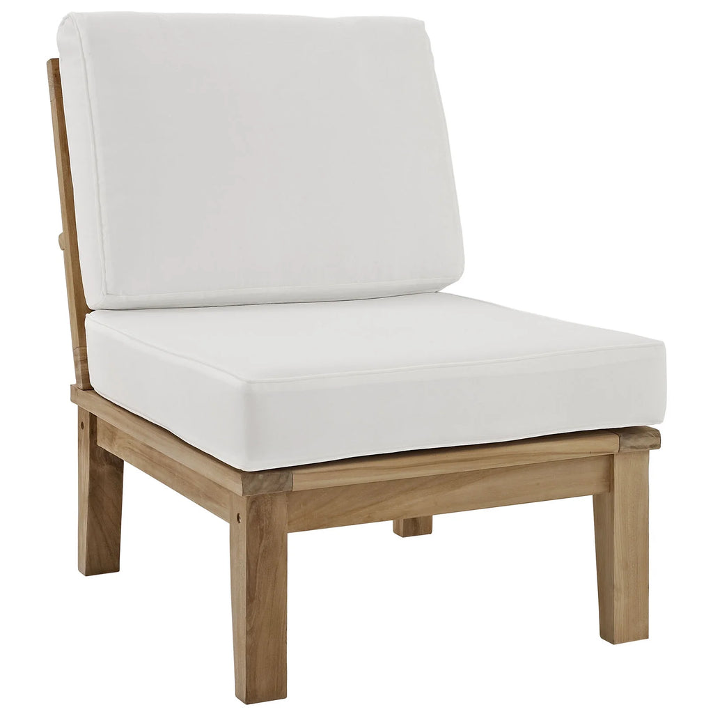 White Wood Outdoor Patio Teak Sofa C957707