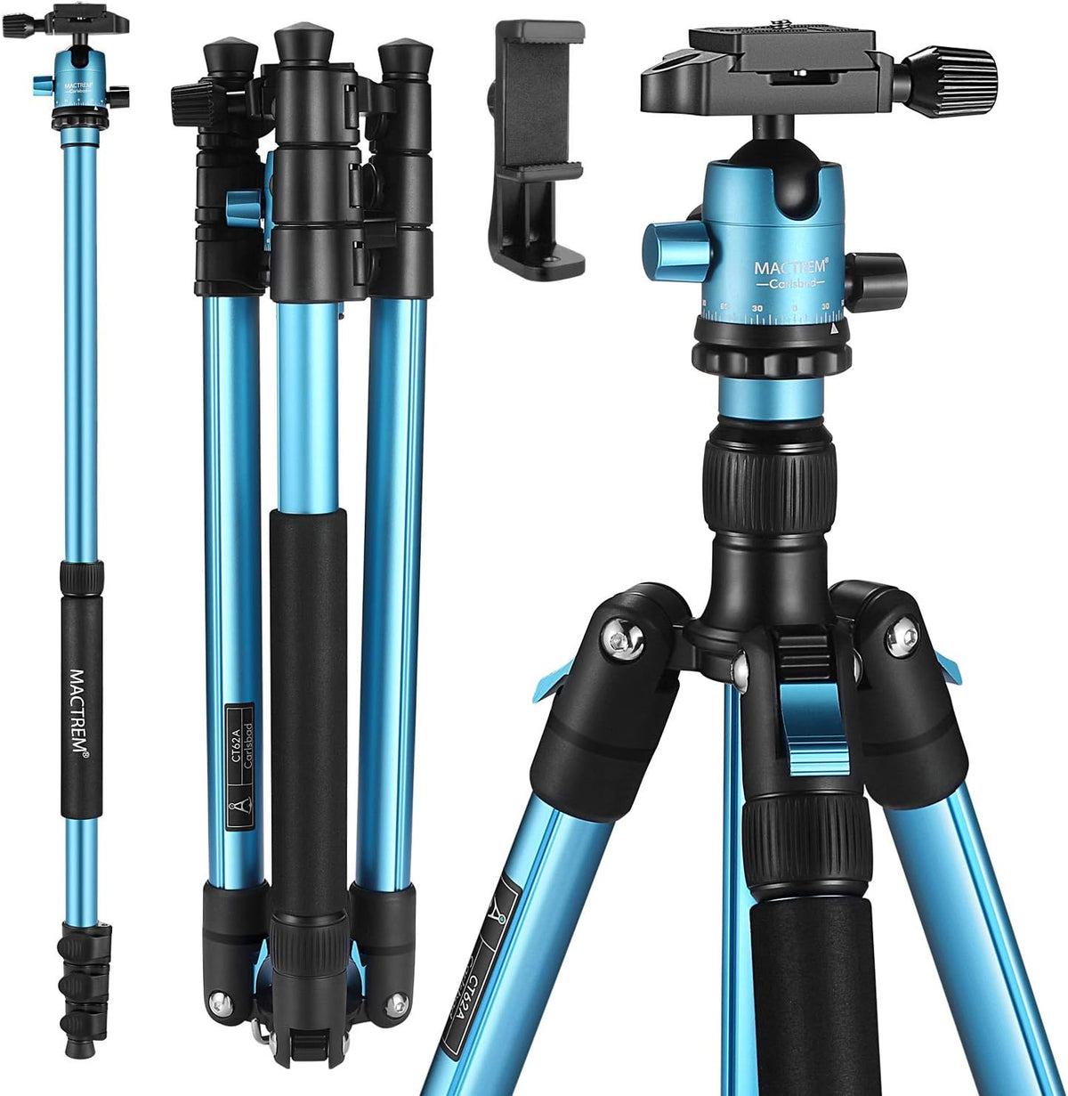 Black 62 Camera Tripod with Carry Bag Y494565
