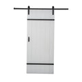 Bright White MDF Sliding Barn Door with Hardware Kit K993