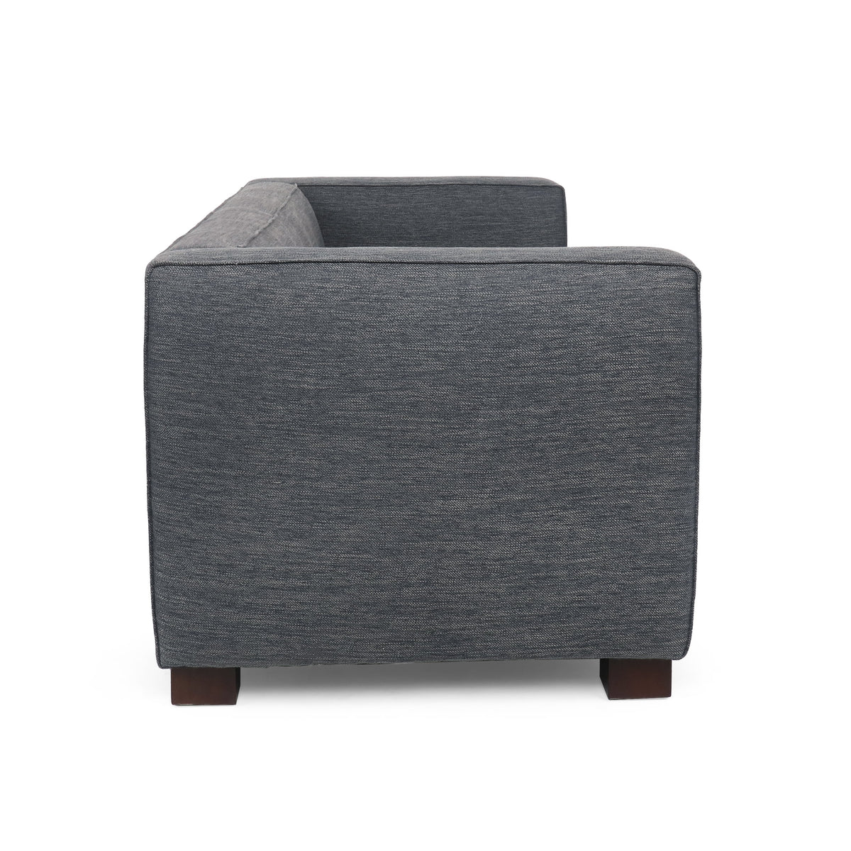 Charcoal Fabric Upholstered Loveseat L8011