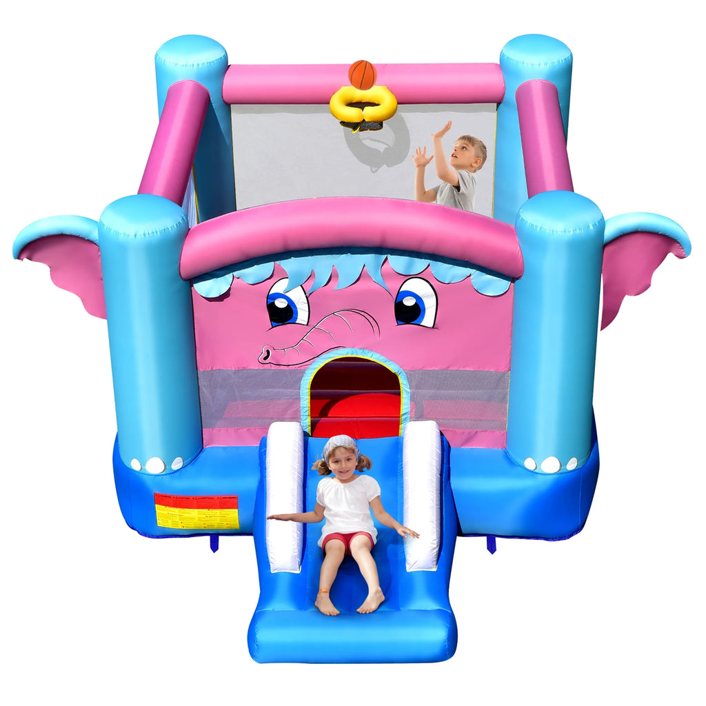 Inflatable Bounce House 3-in-1 Elephant Theme Castle with Blower W987742
