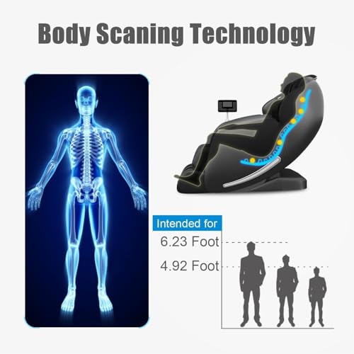 Full Body Massage Chair with Zero Gravity, 3D SL Track, Airbags, Heating, Foot Massage D3325
