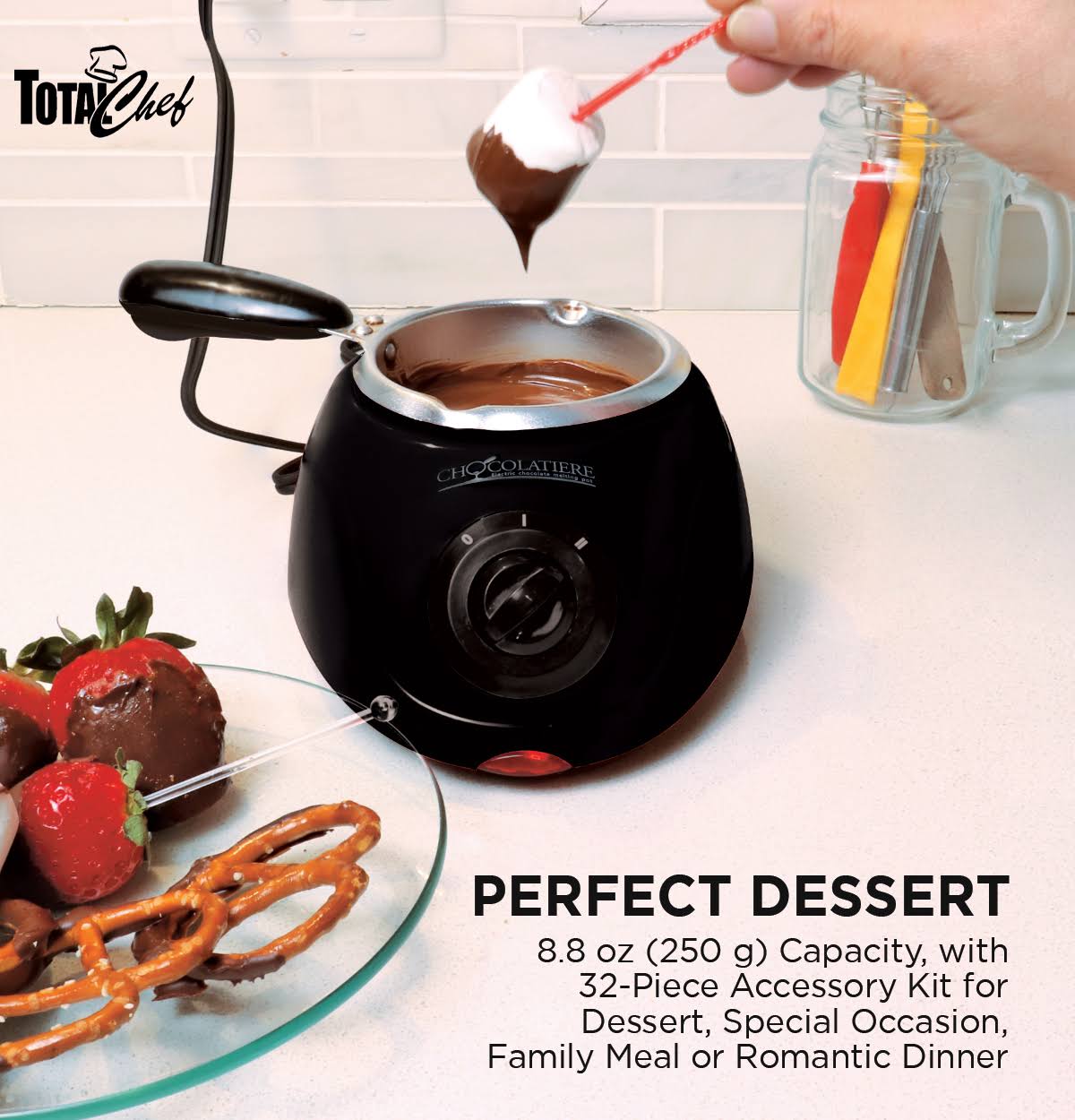 Black Chocolatiere Mini Fondue Pot and Candy-Maker Z3431